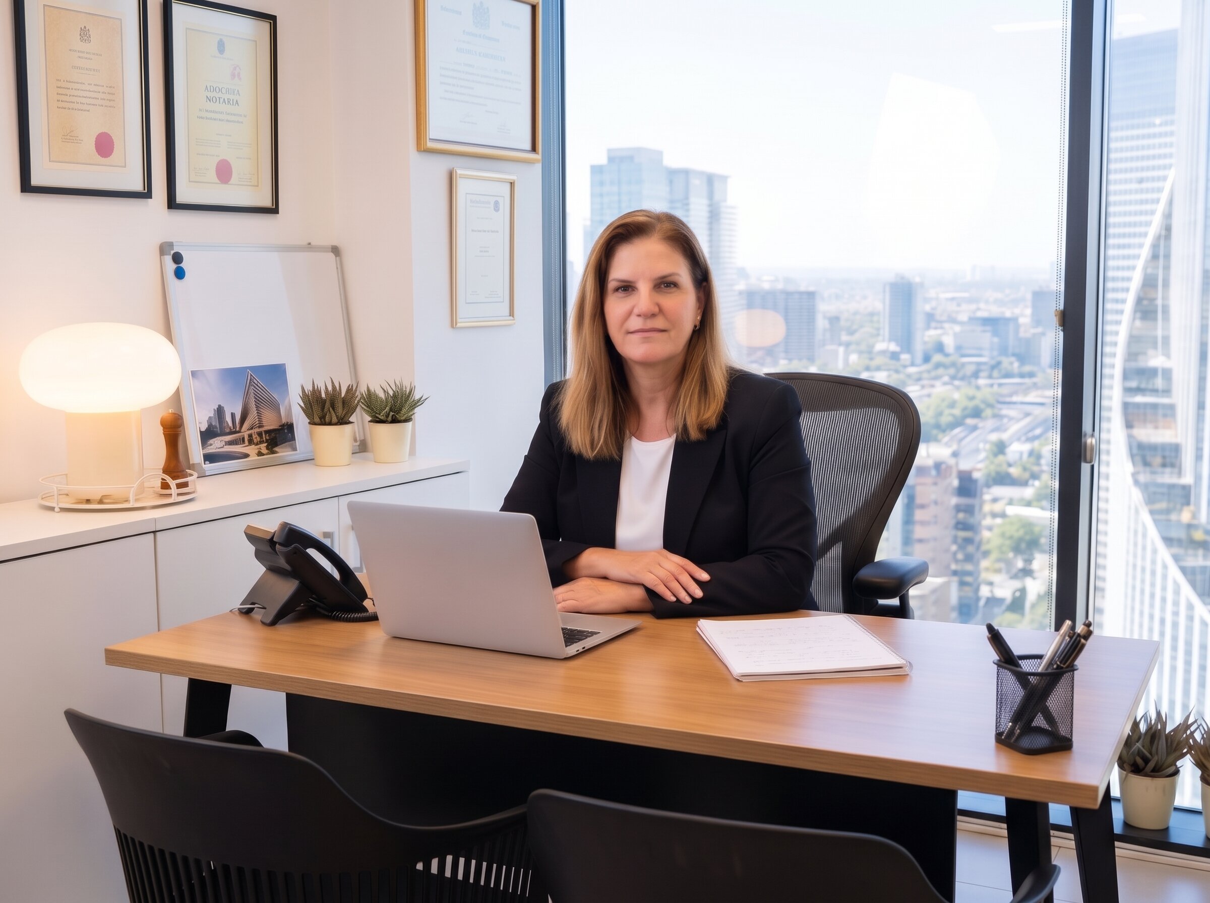 Mariel Epelman, abogada y notaria, en su oficina de Tel Aviv